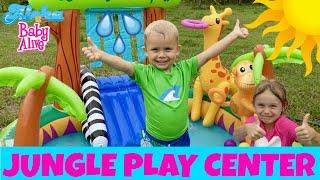 INTEX Jungle Play Center Unboxing! Skye & Caden Having Fun In The Pool With Waterbabies Dolls!