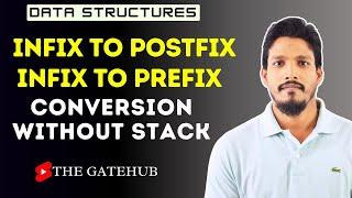 infix to postfix conversion | infix to prefix conversion | without stack |  Data Structure