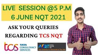 TCS NQT June 2021 Live Session| TCS NQT IRC/DRC Test Doubts|TCS NQT June 2021