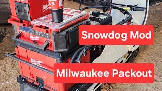 Snowdog Milwaukee Packout mod! Almost perfect but.. #icefishing #snowdog #milwaukeepackout #veteran