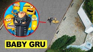 DRONE CATCHES GRU AND MEGA MINIONS IN REAL LIFE from DESPICABLE ME 4!