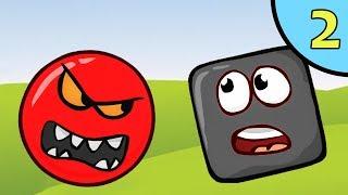 Несносный КРАСНЫЙ ШАР против чёрного квадрата #2. Мультик ИГРА для детей Red Ball 4 на Игрули TV