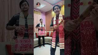 Akowa Pokua Batere Bihu Live by Nandini Kashyap | Dhol Played by Swapnil | বিহুনাম | ঢোলবাদন #shorts