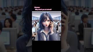 Ditching School (Anime 3D)  (ib: @DJHuntsofficial) #ai #chatgpt #aiart
