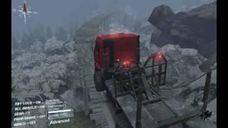 SpinTires 03 03 16 Level Rocky Entourage- Wood Bridge To Nowhere