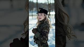 Beautiful Military Officer Singing "KATYUSHA" #proudfemalemilitary #aiwomen #mility #beautiful