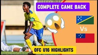 Solomon island vs Samoa U16 Highlights