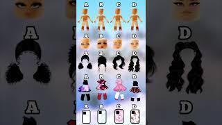 A,B,C,D ️select Your favourite  look️#tocaboca #gacha #avatarworld #roblox
