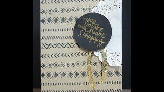 Stampin' Up! Bohemian Borders with Heat Embossing