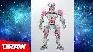 How to draw robot Shogun, Real Steel, Как нарисовать робота Сёгун, Живая Сталь