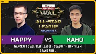 WC3 - [UD] Happy vs Kaho [NE] - GRAND FINAL - Warcraft 3 All-Star League - S1 - M4