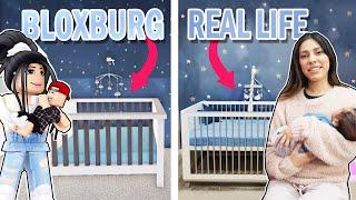 Building My BABY'S IN REAL LIFE BEDROOM in Bloxburg! - Roblox