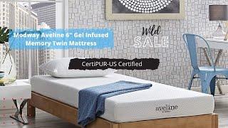 Sleep Soundly | Modway Aveline 6" | Gel Infused Memory Twin Mattress