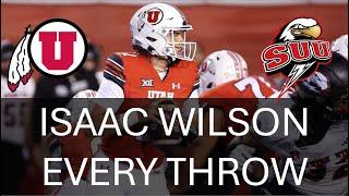 Every Throw by Isaac Wilson | University of Utah vs. SUU | Rising’s Backup & Future QB1?