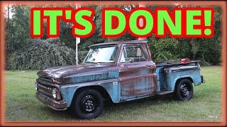 FINAL EPISODE- IT'S FINISHED! - CUSTOM WOOD BED - EP. 19- 1966 C10 TO 2001 TAHOE FRAME SWAP PROJECT