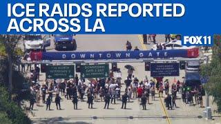 LIVE: Anti-ICE protest at Dodger Stadium