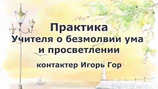 Контактер Игорь Гор. Практика "Учителя о безмолвии ума"