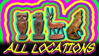 ALL  Wooden Statue Pick Up Locations (Eagle, Wolf, Deer, Owl) Upgrade bow "Rave"