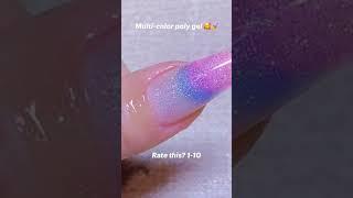 Multi color poly gel | Nail Art Designs at Home