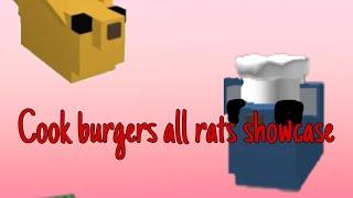 COOK BURGERS: All Rats Showcase|| Sarah’s So Silly|| Roblox|| CREDITS AND INSPO: ​@Go4tell