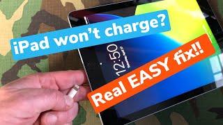 iPad not charging or Loose port?  DIY. Real EASY fix !!  Save your $$$ (iPhone too)