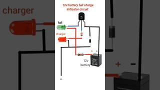 simple 12 volt battery full charge indicator #12vbattery #indicator #12vcharger #shortsvideo