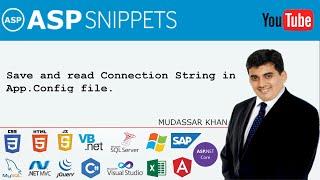 Save and read Connection String in App.Config file.