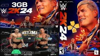 WWE 2K24 PPSSPP Game  Entrance + Commentry Smooth Gameplay #wwe2k24ppsspp