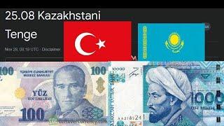 1 Turkish lira equals 25.08 Kazakhstani Tenge / Курс TRY to KZT / турецкая лира казахстанских тенге