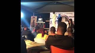 Mosco white live on stage at Don charger talent hunt
