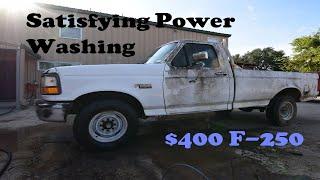 Satisfying Power Washing - Power Washing Our Junkyard Rescue $400 Ford F-250