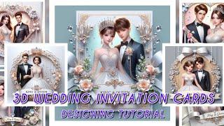 HOW TO CREATE 3D AI WEDDING INVITATION CARD #sgcreation3011