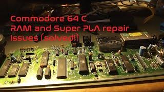 Commodore 64C repair (super PLA, Commodore messed up)