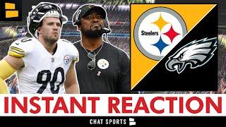 Steelers News: INSTANT REACTION After 27-13 LOSS vs. Eagles | T.J. Watt INJURY UPDATE After Loss