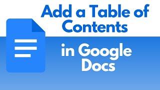 How to Add a TABLE OF CONTENTS in GOOGLE DOCS | Google Docs Tutorial