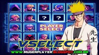 COMO MONTAR O PLAYER SELECT DO MUGEN COM A FERRAMENTA VSELECT 2024