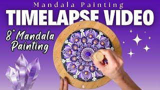 8" Dot Art Mandala Painting for Beginners | Tutorial Timelapse | Thoughtful Dots