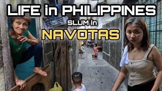 UNSEEN SLUM LIFE in BRGY TANGOS SOUTH | UNBELIEVABLE WALK at NAVOTAS CITY PHILIPPINES [4K] 