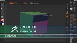 ZBrush ZModeler Edge Actions - Edge Extrude