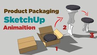 Product Packaging Modeling in SketchUp with Fredo6 Animator Plugin!