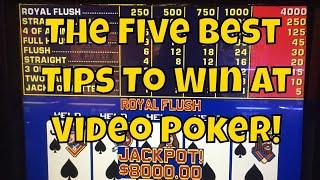 The Five Best Tips To Win at Video Poker! • The Jackpot Gents