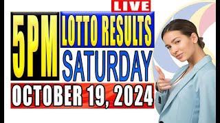 Lotto result today 5PM Saturday October 19, 2024 *Live update*