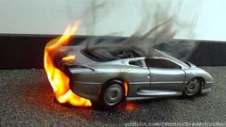 Model Jaguar XJ220 Flaming Burnout || Supercars On Fire