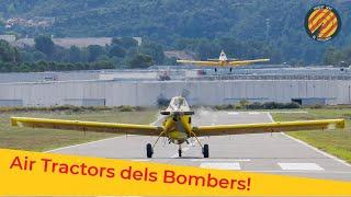 Maniobres Air Tractors dels Bombers de la Generalitat de Catalunya en 4K! - Firefighting AT-802!!