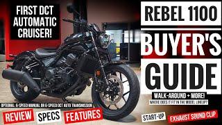 NEW Honda Rebel 1100 Review: Specs, Features, Exhaust | Optional DCT Automatic Cruiser Motorcycle!