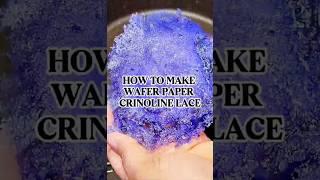 HOW TO MAKE EDIBLE WAFER PAPER CRINOLINE LACE #ytshorts #waferpaper #cakeart