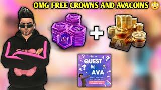 How to get free crowns and avacoins on avakinlife 2024 || Quest of ava Scavenger hunt event 2024