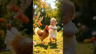 Dudi dudi dam dam song ️ #aishorts #cutebaby #hen #dudidam #dudidudidam #aiworld #aimagic #aifun
