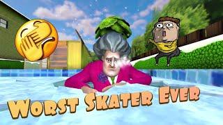 SCARY TEACHER 3D (2020) Worst Skater Ever | iOS Android Mobile Gameplay