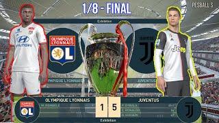 Lyon Vs Juventus 1-5 | C.Ronaldo Score. goal brace of Higuain| champions league 2020|Gameplay PES PC